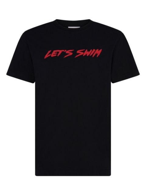 logo-print T-shirt by LET'S SWIM