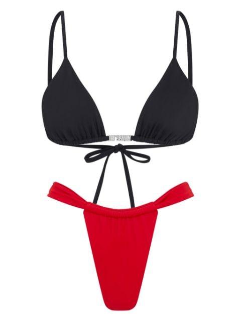 ruched bikini bottoms by LET'S SWIM