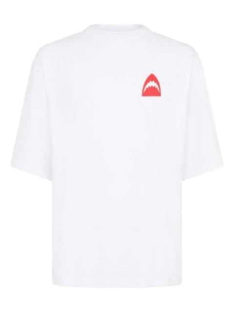 shark-print T-shirt by LET'S SWIM