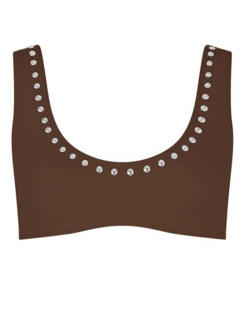 studded bikini top by LET'S SWIM