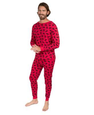 Big & Tall Men s Two Piece Cotton Holiday Pajamas by LEVERET