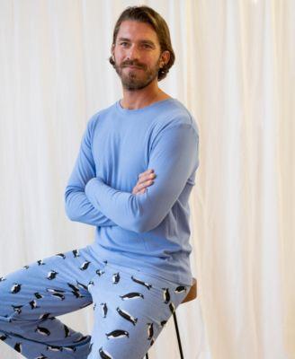 Men’s Cotton Top and Fleece Pants Holiday Pajamas by LEVERET