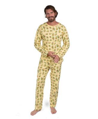Men's Matching Family Two Piece Cotton Long Sleeve Loose Fit Pajamas by LEVERET