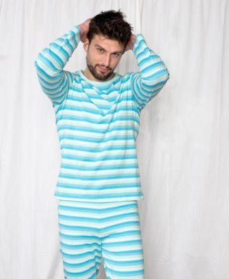 Men's Matching Family Two Piece Cotton Long Sleeve Loose Fit Pajamas by LEVERET