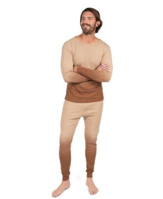 Men's Matching Family Two Piece Cotton Long Sleeve Tie Dye Pajamas by LEVERET