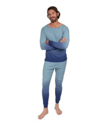 Men's Matching Family Two Piece Cotton Long Sleeve Tie Dye Pajamas by LEVERET