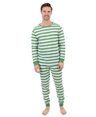 Men's Men s Two Piece Cotton Striped Holiday Pajamas by LEVERET