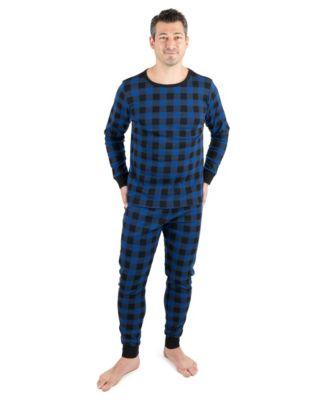 Men’s Two Piece Cotton Plaid Holiday Pajamas by LEVERET