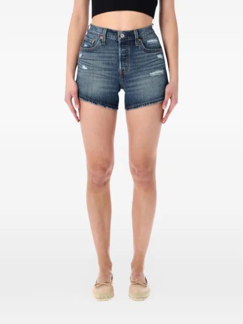 501® Curve frayed shorts by LEVIS