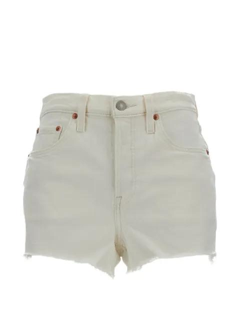 501 raw-cut fringed shorts by LEVIS