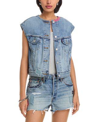 Collarless Shrunken 90's Vest by LEVIS