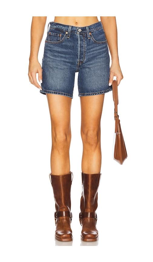 LEVI'S 501 Mid Thigh Short in Blue by LEVIS
