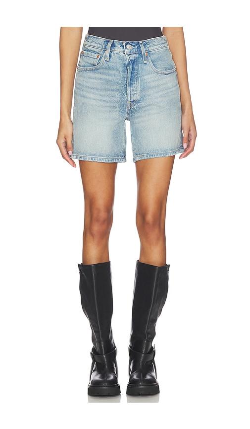 LEVI'S 501 Mid Thigh Short in Blue by LEVIS