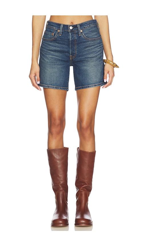 LEVI'S 501 Mid Thigh Short in Blue by LEVIS