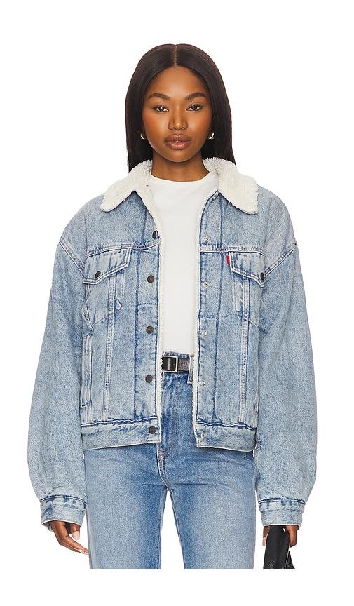 LEVI'S 90s Sherpa Trucker in Blue by LEVIS