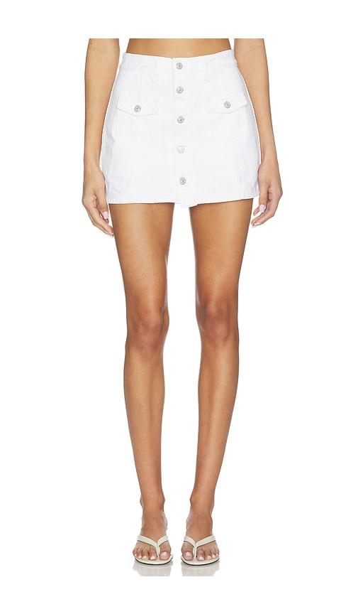 LEVI'S Button Front Skort in White by LEVIS
