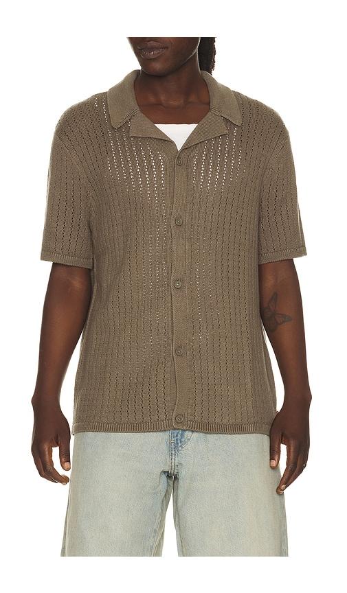 LEVI'S Costa Knit Camp Shirt in Brown by LEVIS