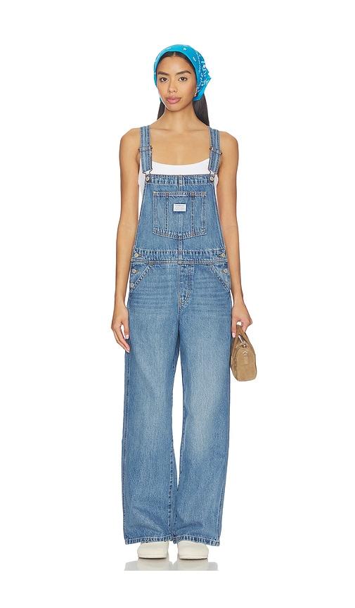 LEVI'S Full Length Wide Leg Overall in Blue by LEVIS