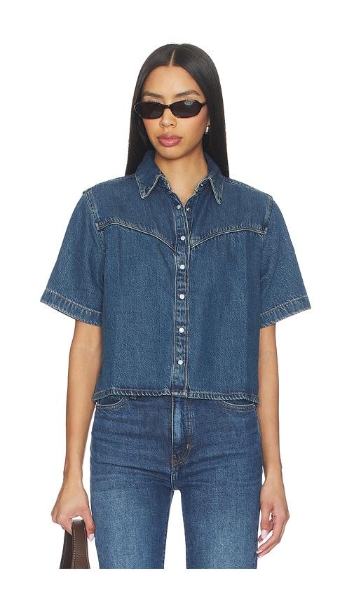LEVI'S Logan Short Sleeve Denim Shirt in Blue by LEVIS