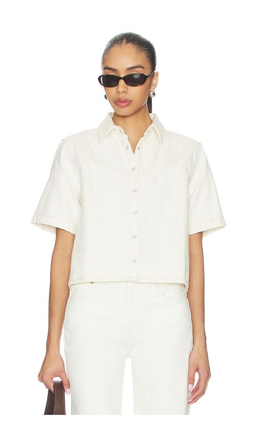 LEVI'S Logan Short Sleeve Denim Shirt in White by LEVIS