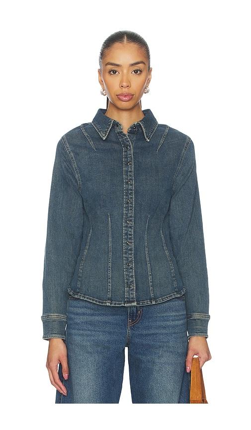 LEVI'S Long Sleeve Shaped Shirt in Blue by LEVIS LEVI'S Long Sleeve Shaped Shirt in Blue by LEVIS