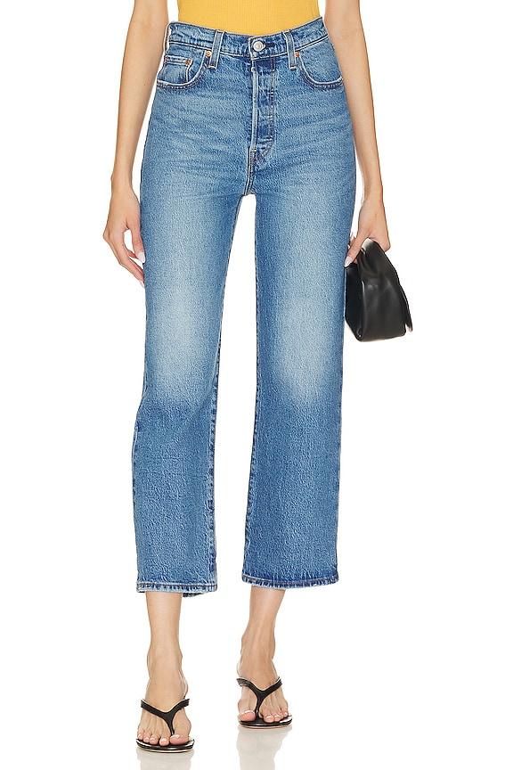 LEVI'S Ribcage Straight Ankle Jeans in Denim-Dark by LEVIS