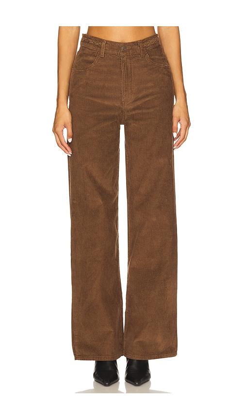 LEVI'S Ribcage Wide Leg Braided Jeans in Brown by LEVIS