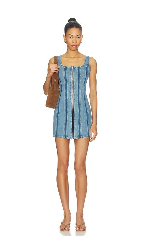LEVI'S Seamed Zip Dress in Blue by LEVIS
