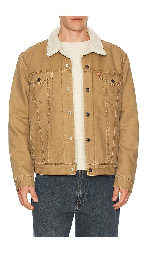 LEVI'S Type 3 Sherpa Trucker Jacket in Brown by LEVIS