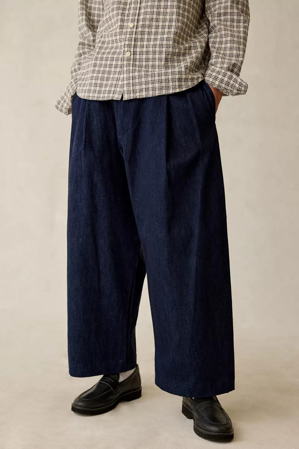 Levi’s® Blue Tab Pleated Denim Trouser Pant by LEVIS