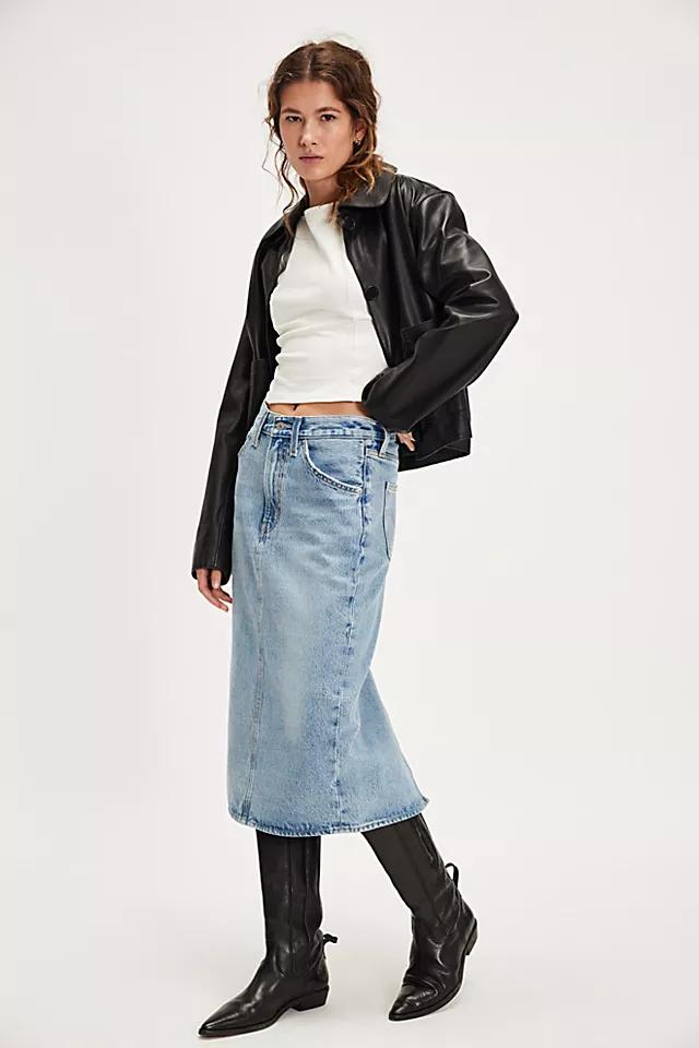 Levi's High-Rise Back Slit Skirt by LEVIS