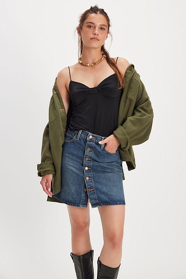 Levi's Retro Button-Front Skirt by LEVIS