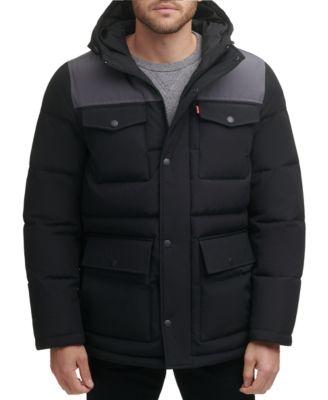Levi’s® Men's Quilted Four Pocket Parka Hoody Jacket by LEVIS Levi’s® Men's Quilted Four Pocket Parka Hoody Jacket by LEVIS