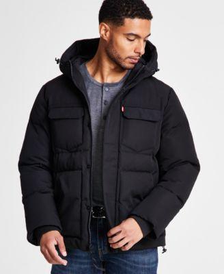 Men's Quilted Hooded Puffer Jacket by LEVIS