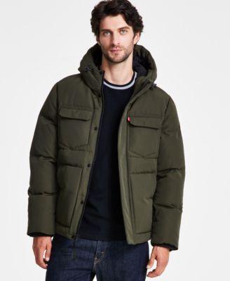 Men's Quilted Hooded Puffer Jacket by LEVIS