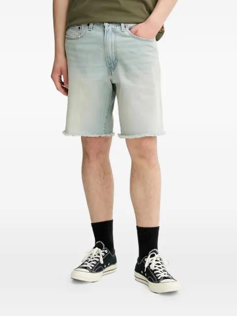 Pride 468 frayed-hem denim shorts by LEVIS