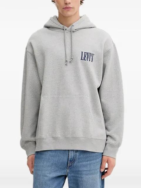 Relaxed logo-embroidery hoodie by LEVIS