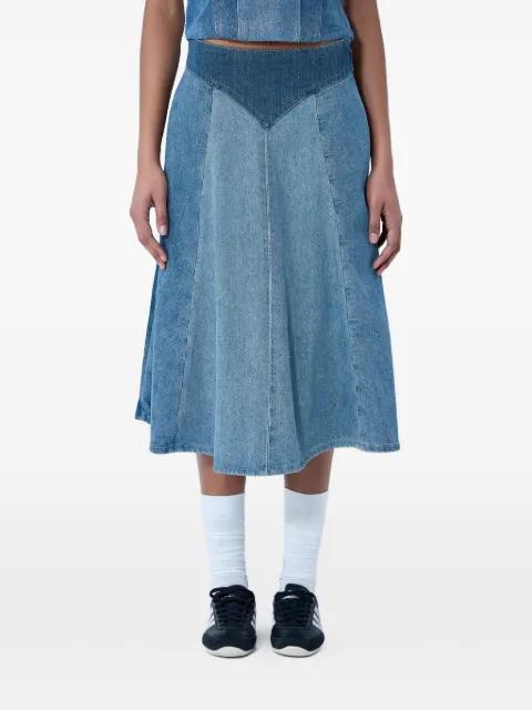 Roper panelled midi skirt by LEVIS
