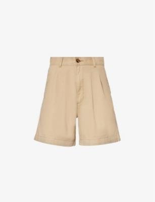 Straight-leg mid-rise cotton-blend shorts by LEVIS