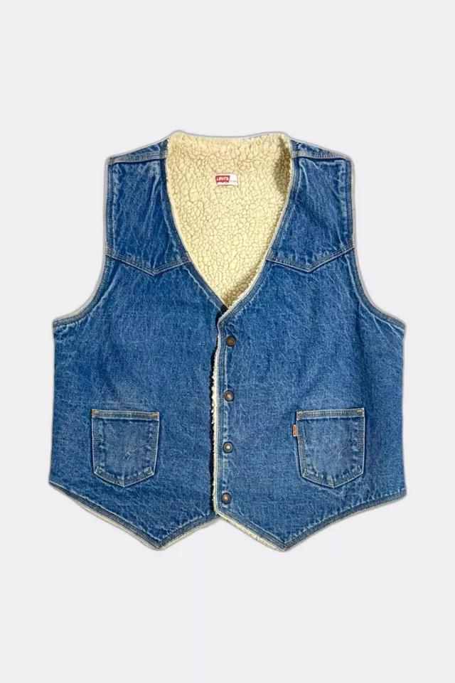 Vintage 1970s Levi’s® Orange Tab Lined Western Vest by LEVIS