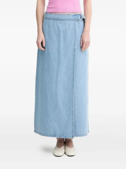 belted wrap skirt by LEVIS