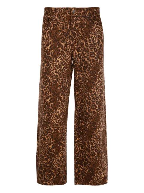 leopard-print straight-leg jeans by LEVIS