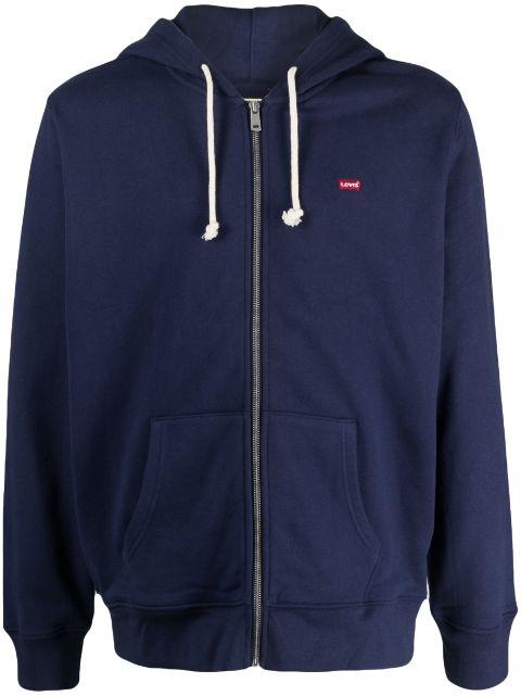 logo-patch zip-up hoodie by LEVIS