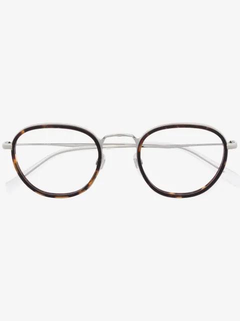 round-frame tortoiseshell-wire-frame glasses by LEVIS