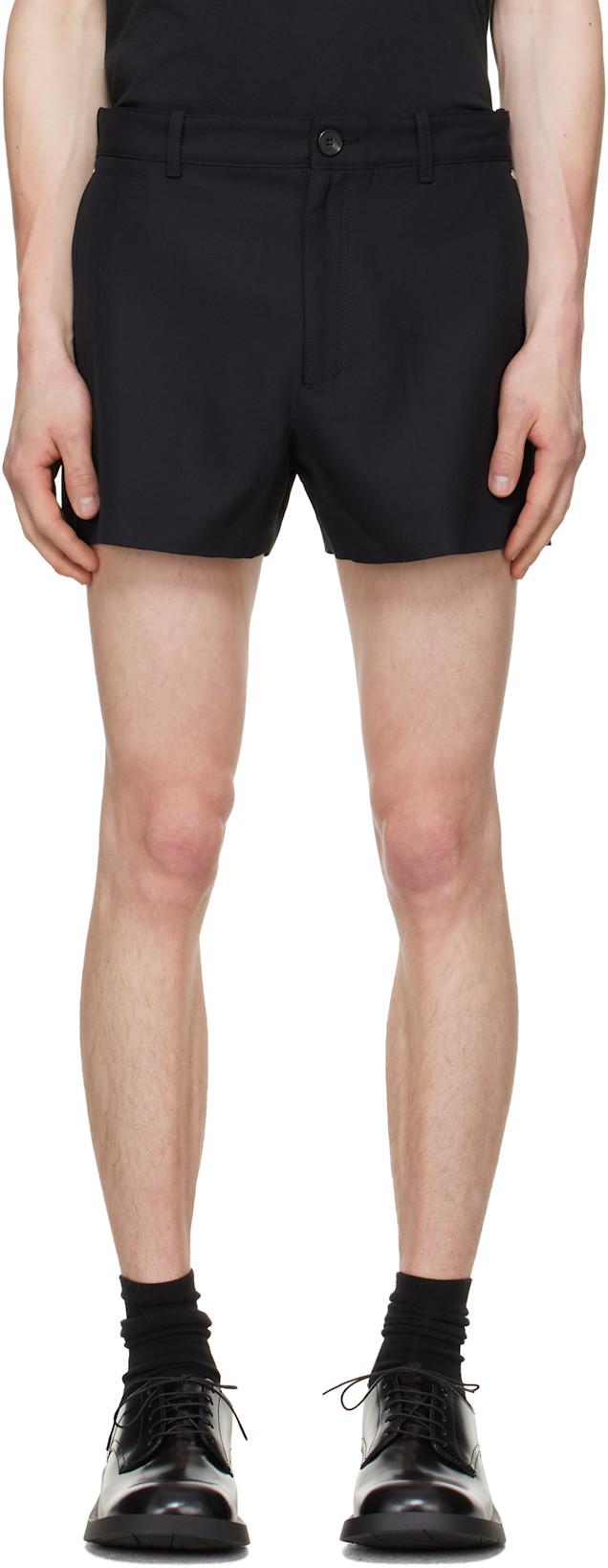 Black Suit Wool Shorts by LGN LOUIS GABRIEL NOUCHI