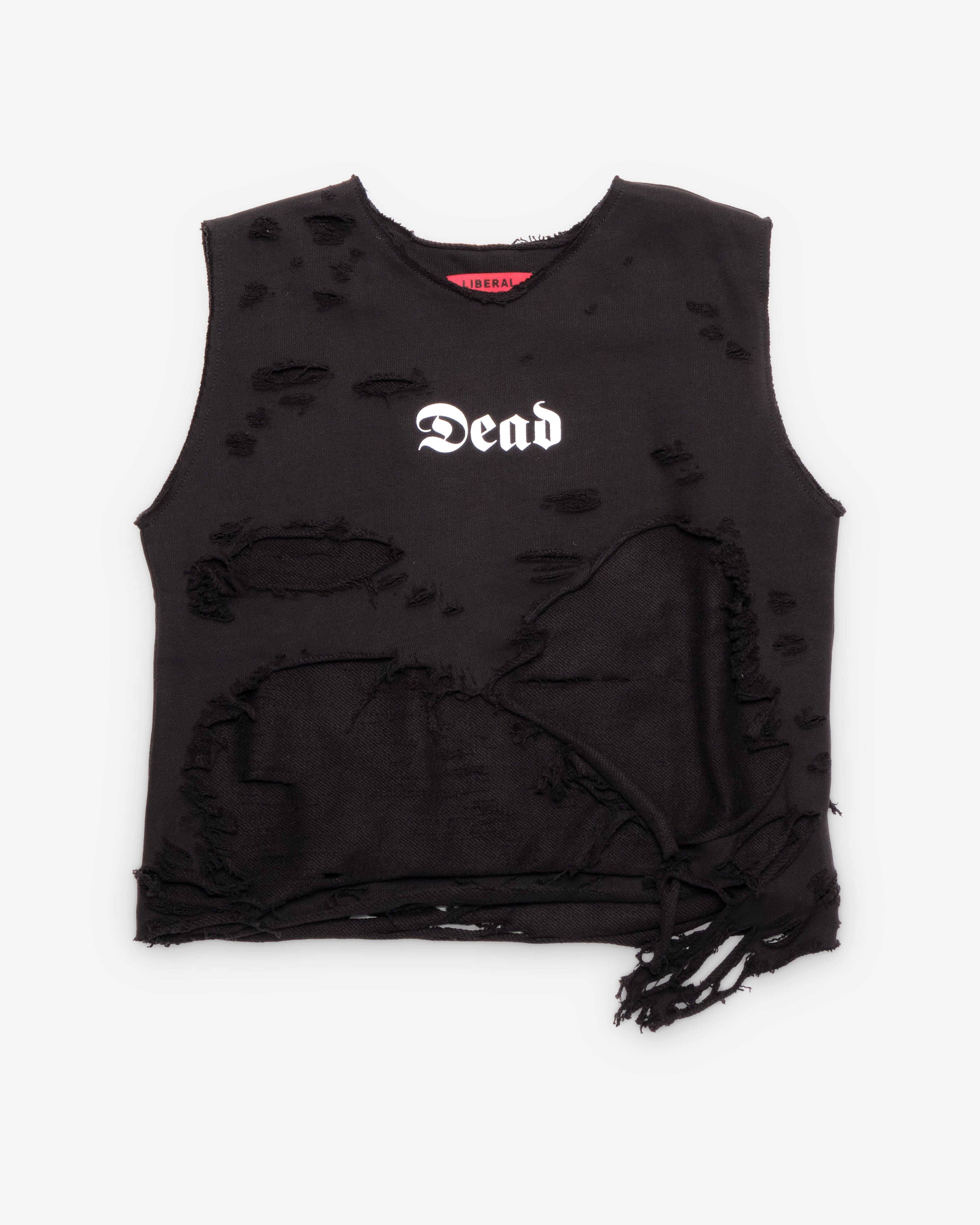 Liberal Youth Ministry - Men's Dead Destroyed Vest - (Black) by LIBERAL YOUTH MINISTRY