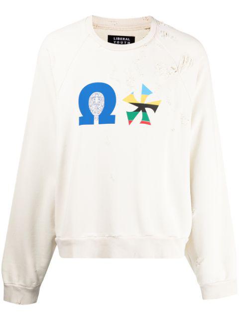 distressed-effect sweatshirt by LIBERAL YOUTH MINISTRY