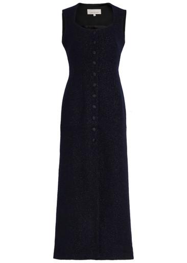 Avery shimmer tweed midi dress by LIBEROWE