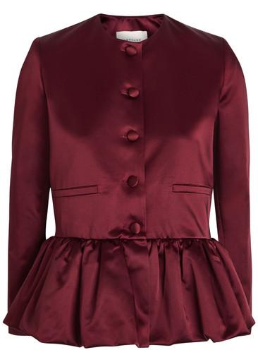 Peplum satin jacket by LIBEROWE