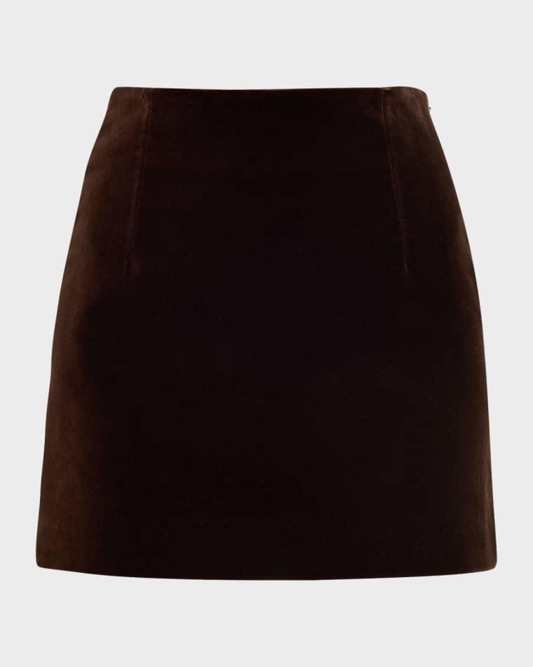 Velvet Mini Skirt by LIBEROWE